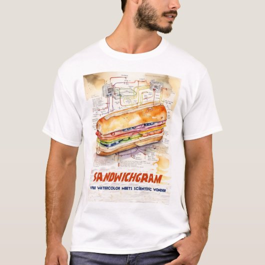 Sandwichgram - Diagram van de perfecte sandwich T-shirt (Voorkant)