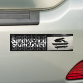 sandwichtig skateboard bumpersticker (Op auto)