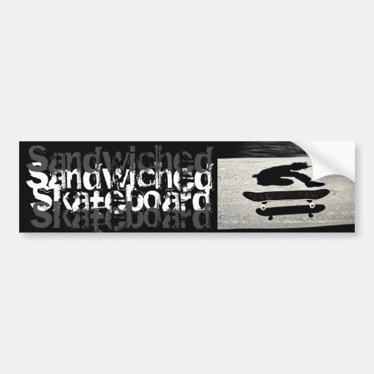 sandwichtig skateboard bumpersticker (Voorkant)