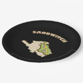 Sandwitch Papieren Bordje (Gekanteld)
