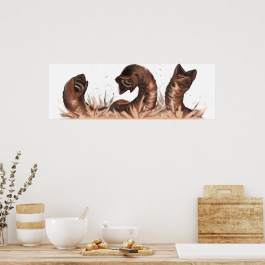 Sandwormen van Dune Poster (Keuken)
