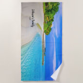 Sandy and Tropical Ocean Beach Family Strandlaken (Voorkant)