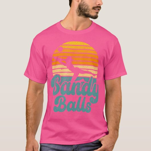 Sandy Balls Funny Beach Volleybal Speler Coach Fa T-shirt (Voorkant)
