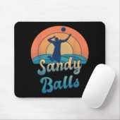 Sandy Balls voor een Beach Volleyball Player Muismat (Met muis)