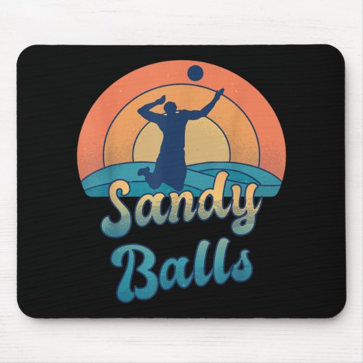 Sandy Balls voor een Beach Volleyball Player Muismat (Voorkant)