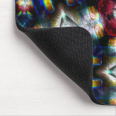 Sandy base met vormen in donkere kleuren en verlic muismat (Hoek)