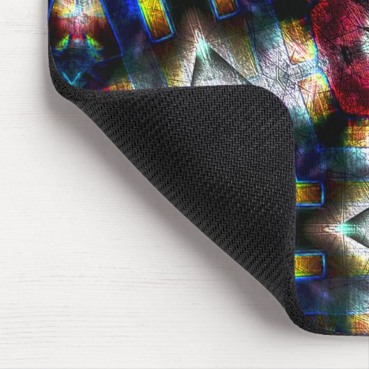 Sandy base met vormen in donkere kleuren en verlic muismat (Hoek)