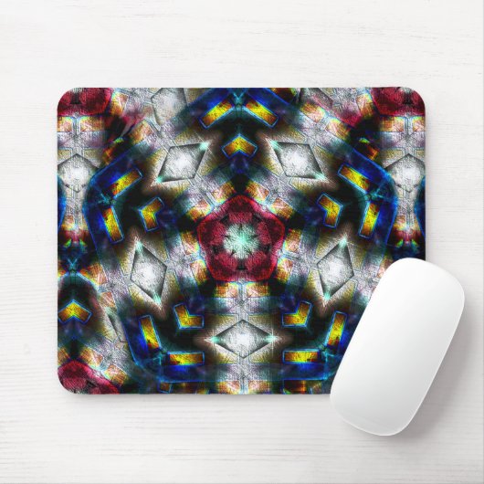 Sandy base met vormen in donkere kleuren en verlic muismat (Met muis)