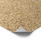 Sandy Beach achtergrond met voetafdrukken Poster (Hoek)