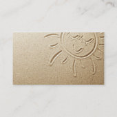 Sandy Beach achtergrond Visitekaartje (Achterkant)