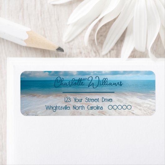 Sandy Beach Afstuderen retouradres Etiket (Insitu)