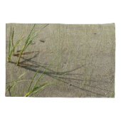 Sandy Beach and Fragile Reeds Pillow Case Kussensloop (Achterkant-Links)