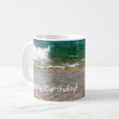 Sandy Beach and Waves Happy Birthday Mok (Voorkant links)
