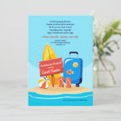 Sandy Beach Bachelorette Party Kaart (Staand voorkant)