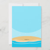 Sandy Beach Bachelorette Party Kaart (Achterkant)