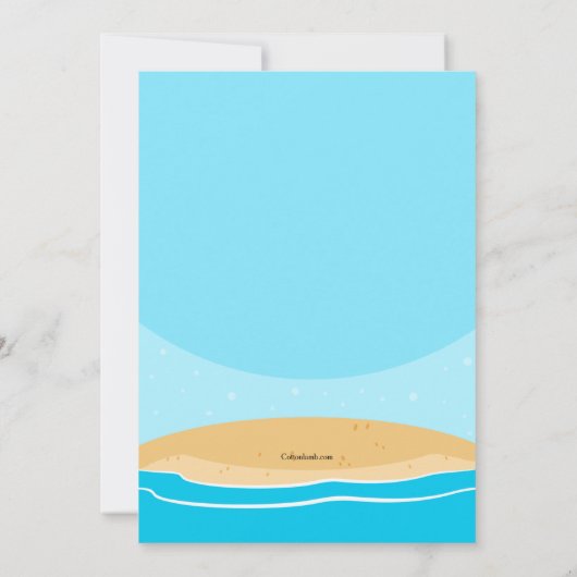 Sandy Beach Bachelorette Party Kaart (Achterkant)