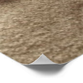 Sandy Beach Background with Shells and Starfish Poster (Hoek)