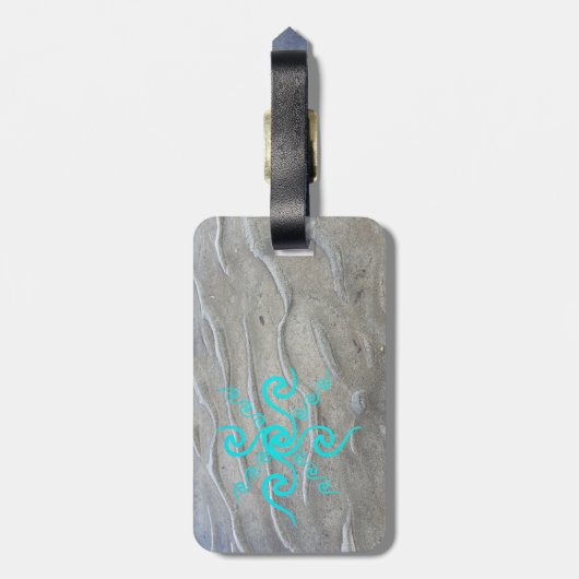 Sandy Beach Bagagelabel (Achterkant verticaal)