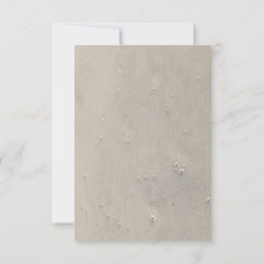 SANDY BEACH Bar Bat Mitzvah Party Reception Card Kaart (Achterkant)