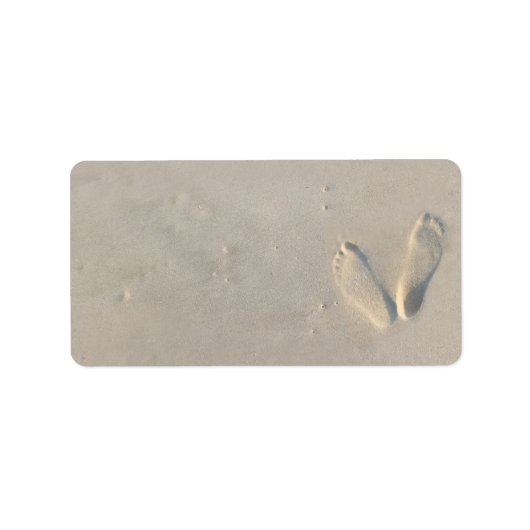 SANDY BEACH Bar Bat Mitzvah Retouradres Label (Voorkant)