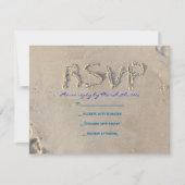 SANDY BEACH Bar Bat Mitzvah Uitnodigingskaart RSVP Kaartje (Voorkant)