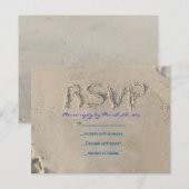 SANDY BEACH Bar Bat Mitzvah Uitnodigingskaart RSVP Kaartje (Voorkant / Achterkant)