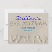 SANDY BEACH Bar Mitzvah Save the Date (Voorkant)
