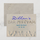 SANDY BEACH Bar Mitzvah Save the Date (Voorkant / Achterkant)