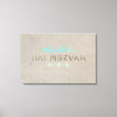 SANDY BEACH Bat Mitzvah Memory Inlogbord Canvas Afdruk (Voorkant)