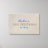 SANDY BEACH Bat Mitzvah Memory Inlogbord Canvas Afdruk (Voorkant)