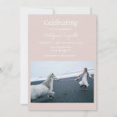 Sandy Beach begrafenis foto viering van het leven Kaart (Achterkant)