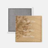 Sandy Beach Bewaar de Datummagneet Magneet (Voorkant / Achterkant)