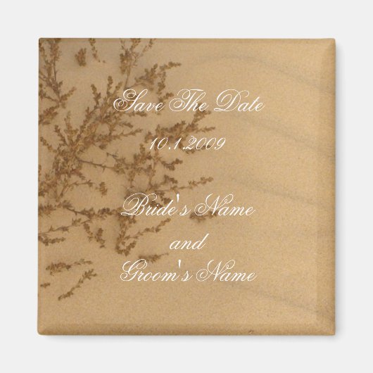 Sandy Beach Bewaar de Datummagneet Magneet (Voorkant)