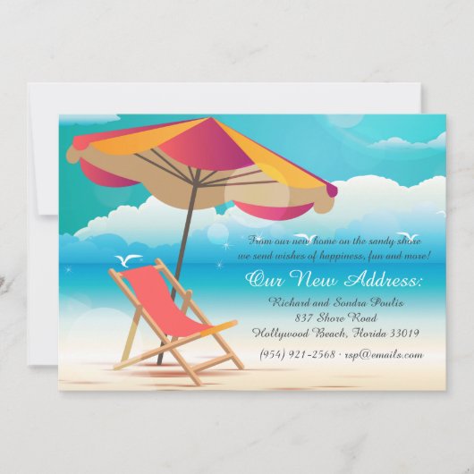 Sandy Beach Bewegende aankondiging (Voorkant)