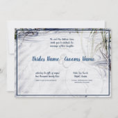 Sandy Beach Bijgewerkt 2 Wedding Invitation Kaart (Voorkant)