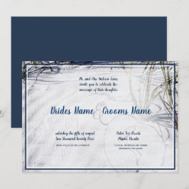 Sandy Beach Bijgewerkt 2 Wedding Invitation Kaart