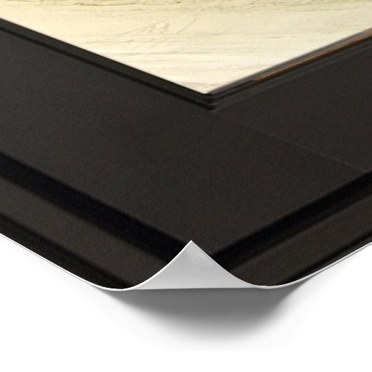 Sandy Beach Black Lijst Faux Window Illusion Poster (Hoek)