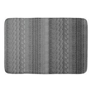 Sandy Beach Car Tire Trace Grey Badmat