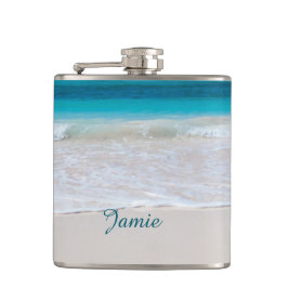 Sandy Beach Custom Flask Heupfles