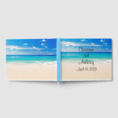 Sandy Beach Custom Wedding Guest Book Gastenboek (Volledig)