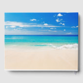 Sandy Beach Custom Wedding Guest Book Gastenboek (Achterkant)