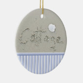 Sandy Beach die kerstversieringen schrijft Keramisch Ornament (Rechts)
