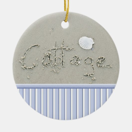 Sandy Beach die kerstversieringen schrijft Keramisch Ornament (Voorkant)