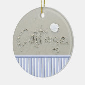Sandy Beach die kerstversieringen schrijft Keramisch Ornament (Links)