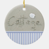 Sandy Beach die kerstversieringen schrijft Keramisch Ornament (Achterkant)