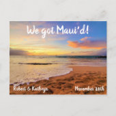 Sandy Beach en Sunset Maui'd Briefkaart (Voorkant)
