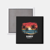 Sandy Beach Hawaï Surfwethouder Palmboom Souvenir Magneet (Voorkant / Achterkant)