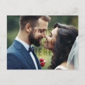 Sandy Beach Hibiscus Bruiloft Dank u Foto Briefkaart (Voorkant)