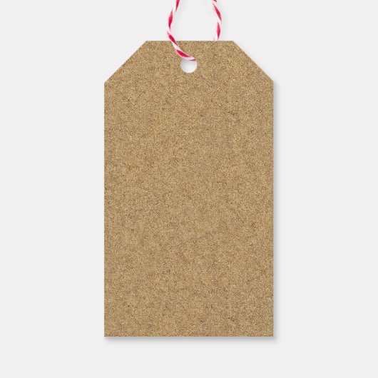 Sandy Beach Hibiscus & Shells Bruiloft Dank u Cadeaulabel (Achterkant)