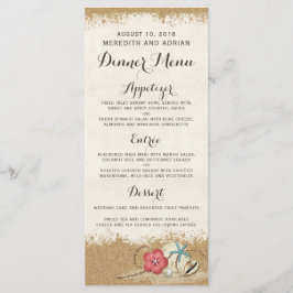 Sandy Beach Hibiscus & Shells Trouwdiner Menu